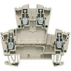 Multi level terminal block, screw connection, 0.5-4.0 mm², 24 A, 6 kV, dark beige, 1041100000