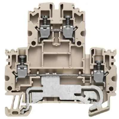 Multi level terminal block, screw connection, 0.5-4.0 mm², 24 A, 8 kV, dark beige, 1041650000 - 1