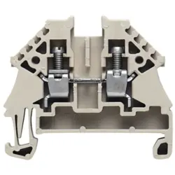 Through terminal block, screw connection, 0.5-4.0 mm², 2 pole, 32 A, 6 kV, dark beige, 1042600000