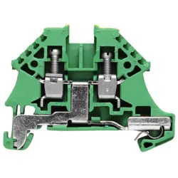 Protective conductor terminal, screw connection, 0.5-4.0 mm², 2 pole, 480 A, 6 kV, yellow/green, 1042700000