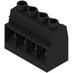 PCB terminal, 4 pole, pitch 15 mm, AWG 20-1, 127 A, screw connection, black, 1047150000