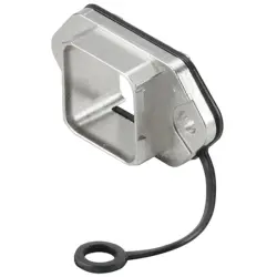 Plug housing, silver, panel mounting, for RJ45 connector, 1047940000