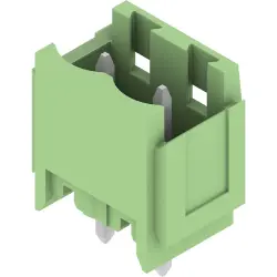 Pin header, 2 pole, pitch 5.08 mm, straight, green, 1409360000