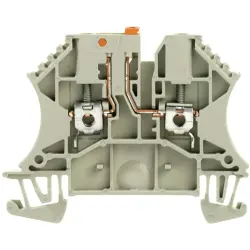 Disconnect/test-disconnect terminal block, screw connection, 0.5-4.0 mm², 24 A, 6 kV, gray, 1048220000