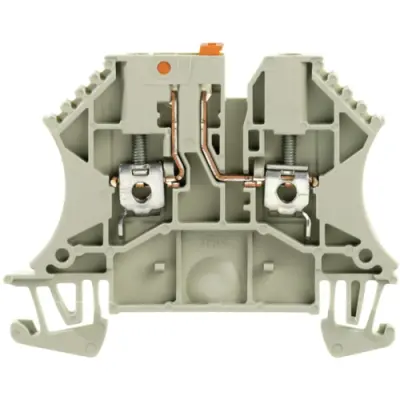 Disconnect/test-disconnect terminal block, screw connection, 0.5-4.0 mm², 24 A, 6 kV, gray, 1048220000 - 1
