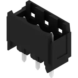 Pin header, 3 pole, pitch 5.08 mm, straight, black, 2551410000