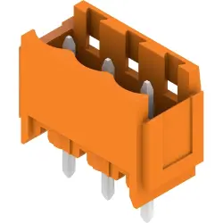 Pin header, 3 pole, pitch 5.08 mm, straight, orange, 2496200000