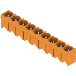 Pin header, 9 pole, pitch 7.62 mm, straight, orange, 1048940000