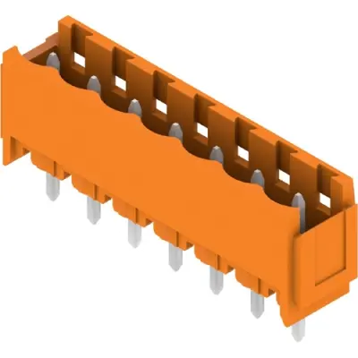 Pin header, 7 pole, pitch 5.08 mm, straight, orange, 2496230000 - 1
