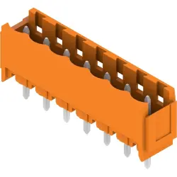 Pin header, 7 pole, pitch 5.08 mm, straight, orange, 2496230000