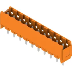 Pin header, 10 pole, pitch 5.08 mm, straight, orange, 2496250000