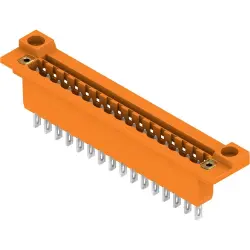 Pin header, 16 pole, pitch 5.08 mm, straight, orange, 2540790000