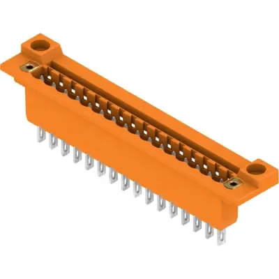 Pin header, 16 pole, pitch 5.08 mm, straight, orange, 2540790000 - 1