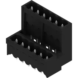 Pin header, 12 pole, pitch 5 mm, straight, black, 1882720000