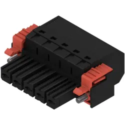 Socket header, 5 pole, pitch 7.62 mm, straight, black, 1060530000