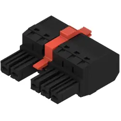 Socket header, 5 pole, pitch 7.62 mm, straight, black, 1060610000