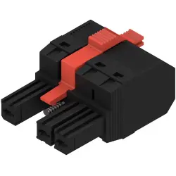 Socket header, 3 pole, pitch 7.62 mm, straight, black, 1060650000
