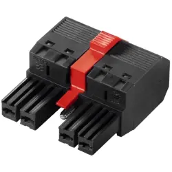 Socket header, 4 pole, pitch 7.62 mm, straight, black, 1060670000