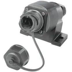 Surface mount box, black, panel mounting, for RJ45 connector, 1061830000