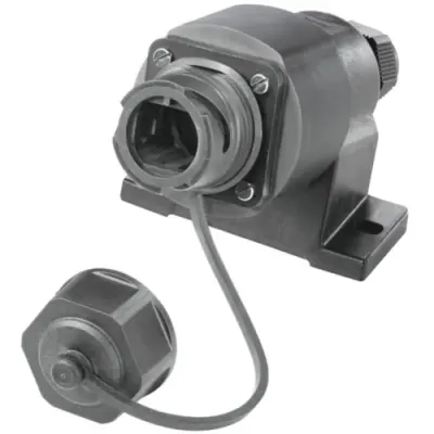 Surface mount box, black, panel mounting, for RJ45 connector, 1061830000 - 1