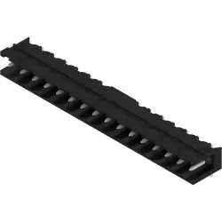 Pin header, 16 pole, pitch 5.08 mm, angled, black, 1993950000