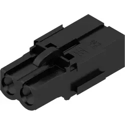 Socket header, 2 pole, pitch 5.08 mm, straight, black, 1712110000
