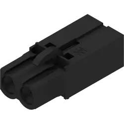 Socket header, 2 pole, pitch 5.08 mm, straight, black, 1711960000