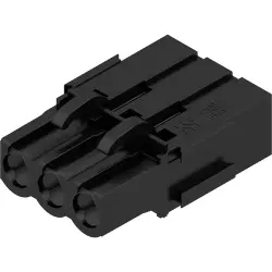 Socket header, 3 pole, pitch 5.08 mm, straight, black, 1712120000