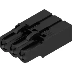 Socket header, 3 pole, pitch 5.08 mm, straight, black, 1711970000