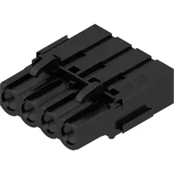 Socket header, 4 pole, pitch 5.08 mm, straight, black, 1712130000