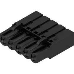 Socket header, 5 pole, pitch 5.08 mm, straight, black, 1711990000