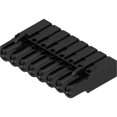 Socket header, 8 pole, pitch 5.08 mm, straight, black, 1712020000 - 1