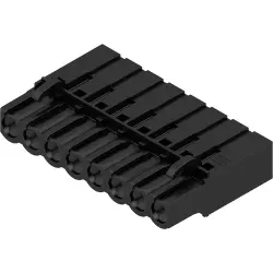 Socket header, 8 pole, pitch 5.08 mm, straight, black, 1712020000