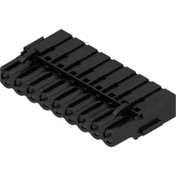 Socket header, 9 pole, pitch 5.08 mm, straight, black, 1712180000