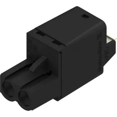 Socket header, 2 pole, pitch 5.08 mm, straight, black, 2694440000 - 1