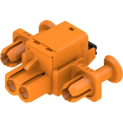 Socket header, 2 pole, pitch 5.08 mm, straight, orange, 1353240000 - 1