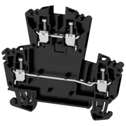 Multi level terminal block, screw connection, 0.5-4.0 mm², 24 A, 6 kV, black, 1067940000