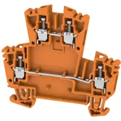Multi level terminal block, screw connection, 0.5-4.0 mm², 24 A, 6 kV, orange, 1067990000