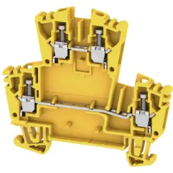 Multi level terminal block, screw connection, 0.5-4.0 mm², 24 A, 6 kV, yellow, 1068040000