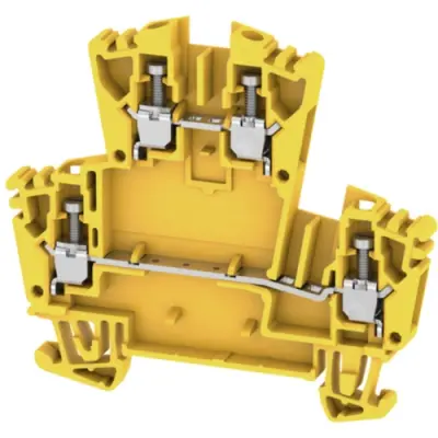 Multi level terminal block, screw connection, 0.5-4.0 mm², 24 A, 6 kV, yellow, 1068040000 - 1