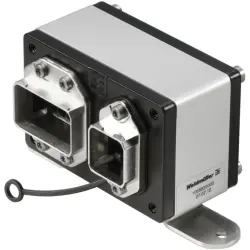 Module mounting, silver, screw mounting, for RJ45 connector, 1068820000
