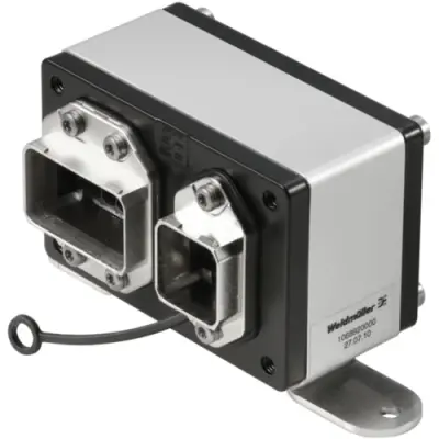 Module mounting, silver, screw mounting, for RJ45 connector, 1068820000 - 1