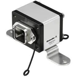 Module mounting, silver, screw mounting, for RJ45 connector, 1068870000