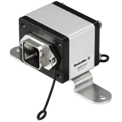 Module mounting, silver, screw mounting, for RJ45 connector, 1068870000 - 1