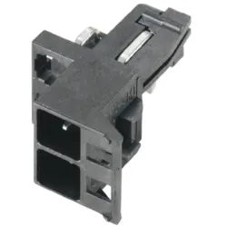 Pin header, 2 pole, pitch 5 mm, angled, black, 1069580000
