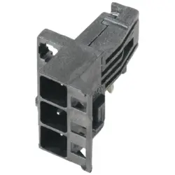 Pin header, 3 pole, pitch 5 mm, angled, black, 1069690000