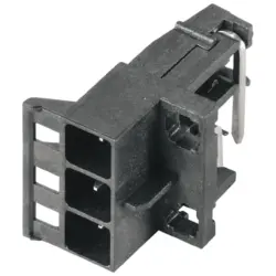 Pin header, 3 pole, pitch 5 mm, angled, black, 1069760000