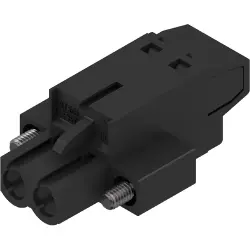 Socket header, 2 pole, pitch 5.08 mm, straight, black, 1844220000