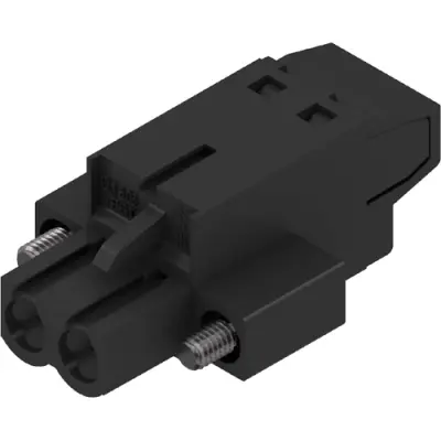 Socket header, 2 pole, pitch 5.08 mm, straight, black, 1844220000 - 1