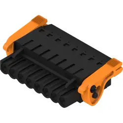 Socket header, 8 pole, pitch 5.08 mm, straight, black, 1894190000